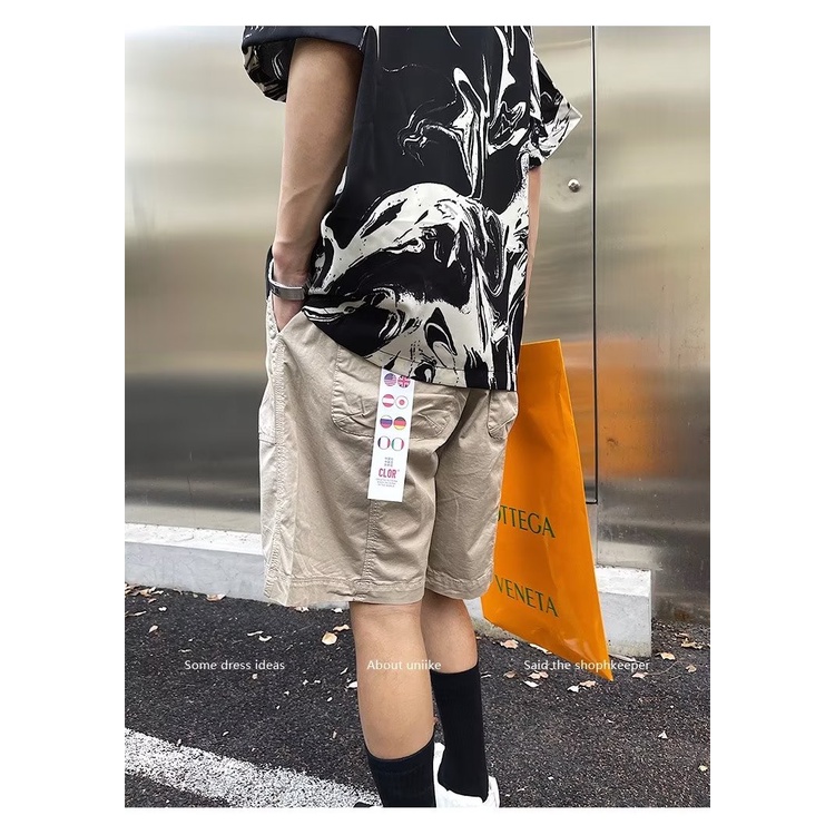 Áo Sơ Mi Lụa Lạnh Mỏng Dáng Rộng Ngắn Tay In Họa Tiết Thời Trang