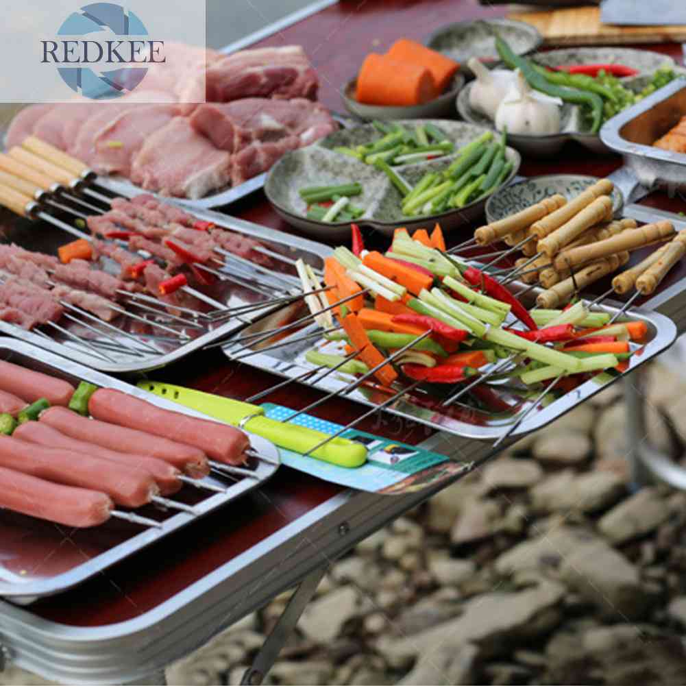 Bộ 10 Cây Xiên Nướng Bbq Bằng Thép Không Gỉ