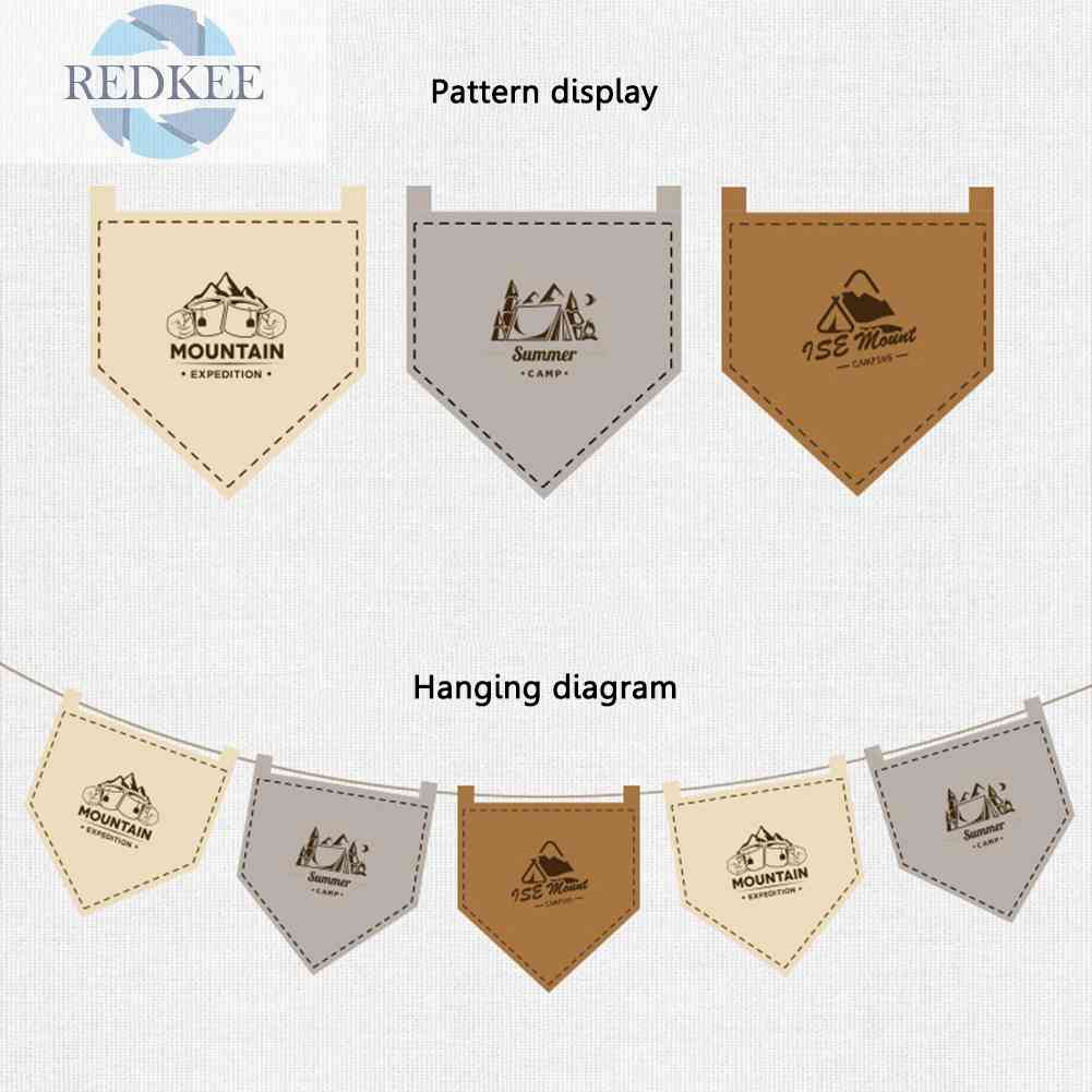 Cờ Bằng Vải Nỉ Gọn Nhẹ Kèm Dây Có Thể Điều Chỉnh Dùng Khi Đi Cắm Trại