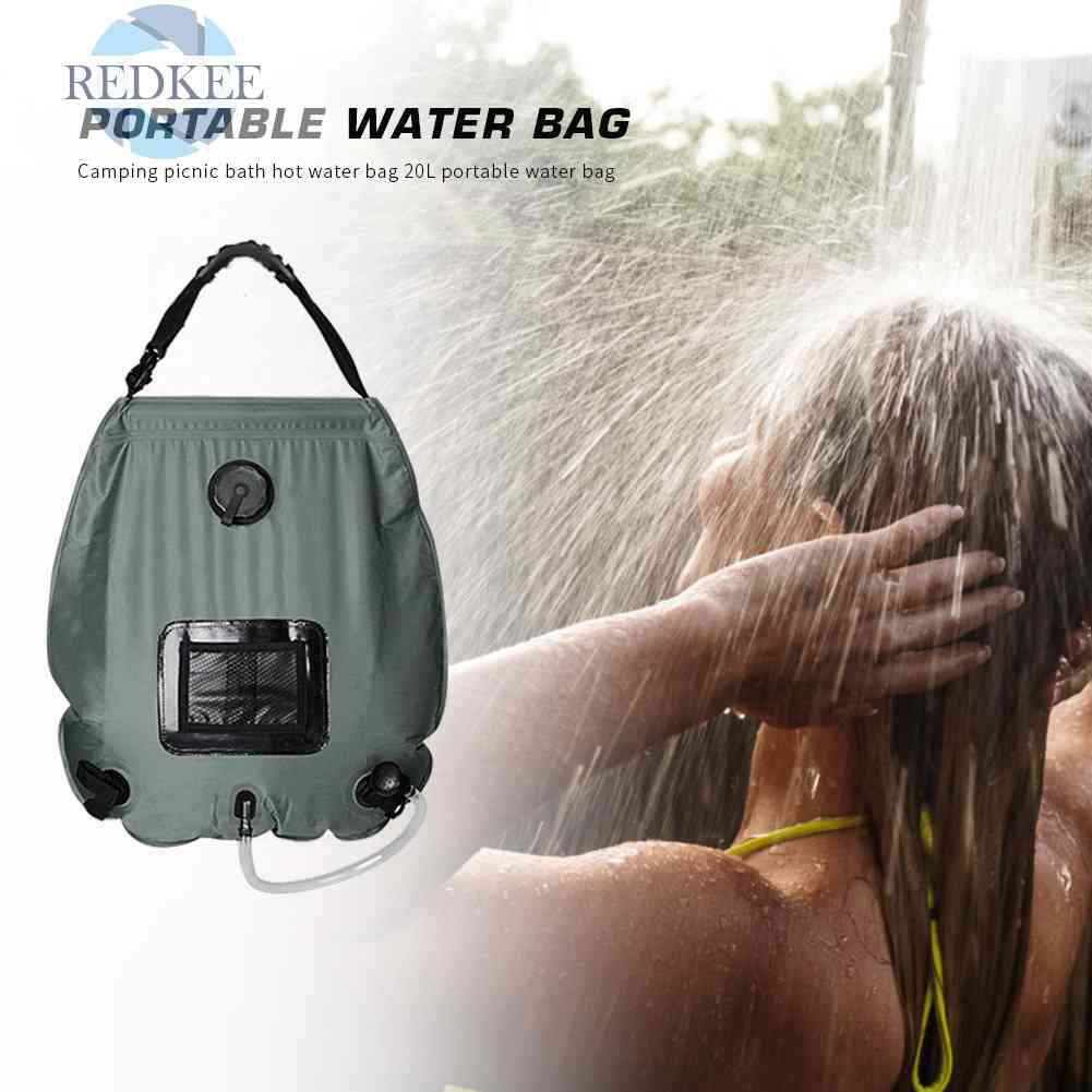Túi Tắm Giữ Nhiệt Bằng Năng Lượng Mặt Trời Dung Tích 20L Tiện Dụng Khi Đi Cắm Trại