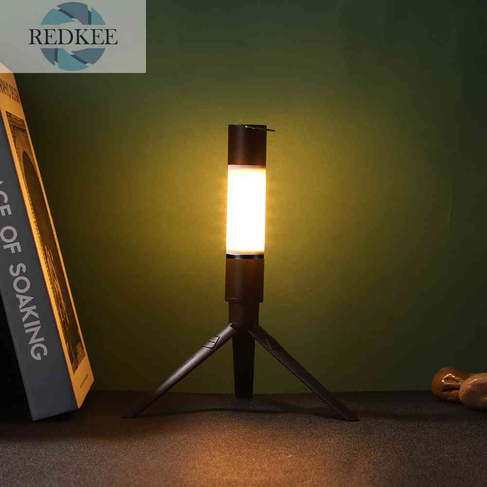 Đèn Pin Sạc Pin Kèm Tripod Chuyên Dụng Cho Đi Cắm Trại / Câu Cá