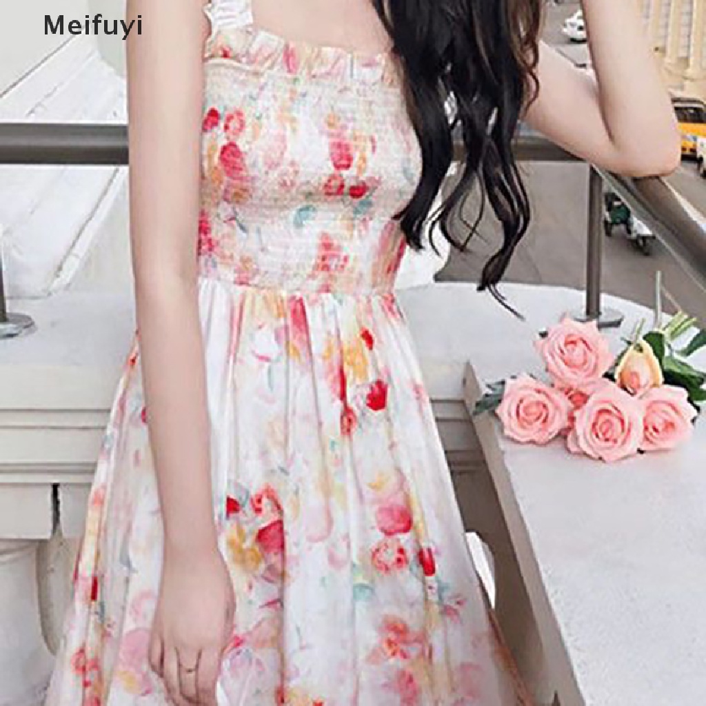Đầm Maxi Không Tay In Hoa Phong Cách Boho Ngọt Ngào Cho Nữ