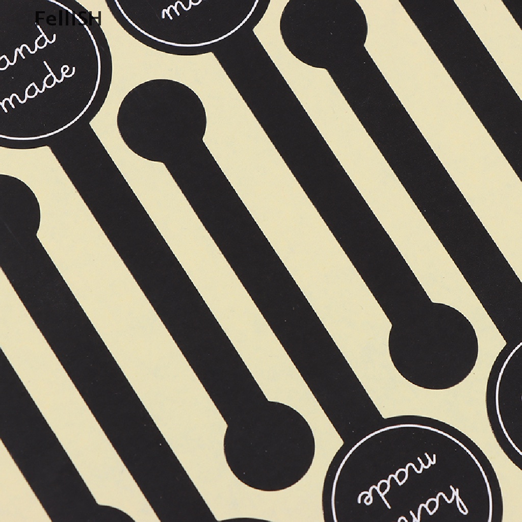 Set 100 Nhãn Dán Dài Bằng Giấy Kraft 439br Dùng Trang Trí Gói Bánh Thủ Công