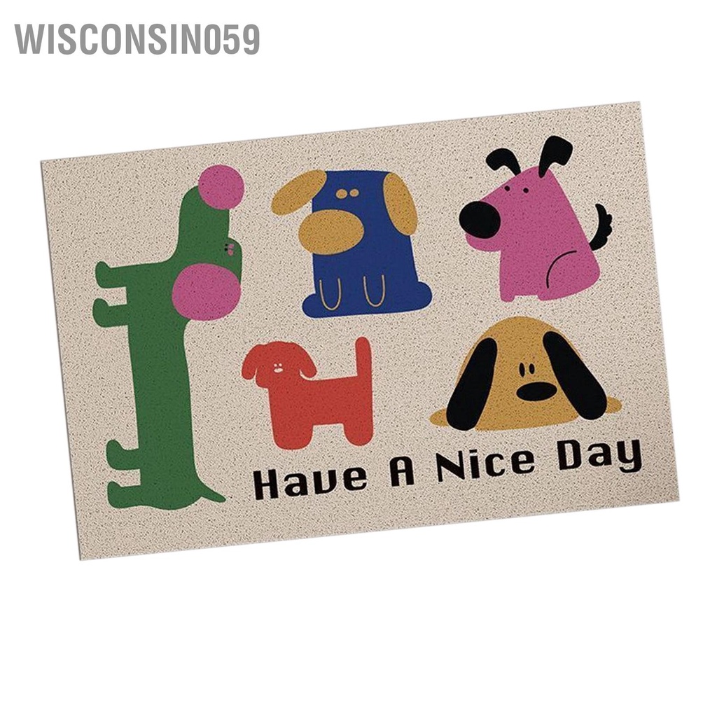 Wisconsin059 Thảm cửa Chống trượt Hoa văn dễ thương bụi bẩn Lối vào có độ bền cao chùi chân cho trong nhà ngoài trời