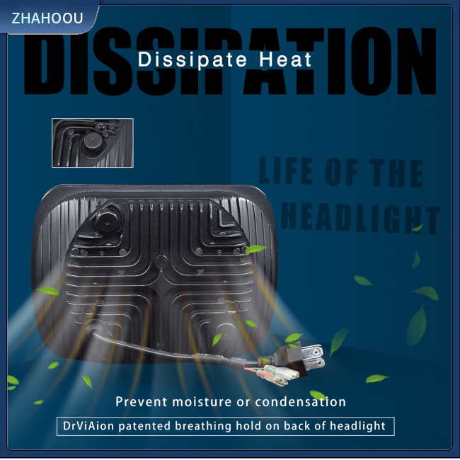 ☃Nhà Cửa☃ Đèn Pha Led Hình Vuông Bằng Nhôm Chống Nước Ip67 10000lm Cho Xe Máy