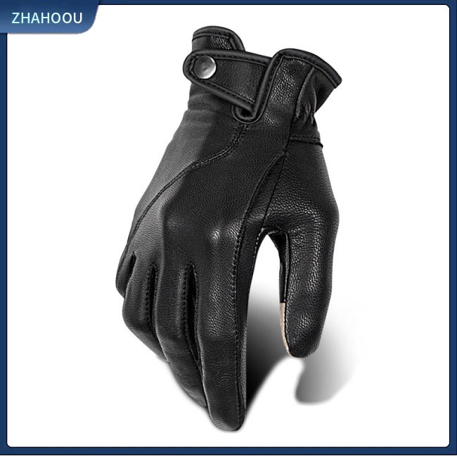 ☃Nhà Cửa☃ Găng Tay Da Cừu Chống Trượt Có Thể Chạm Màn Hình Cảm Ứng Phong Cách Retro