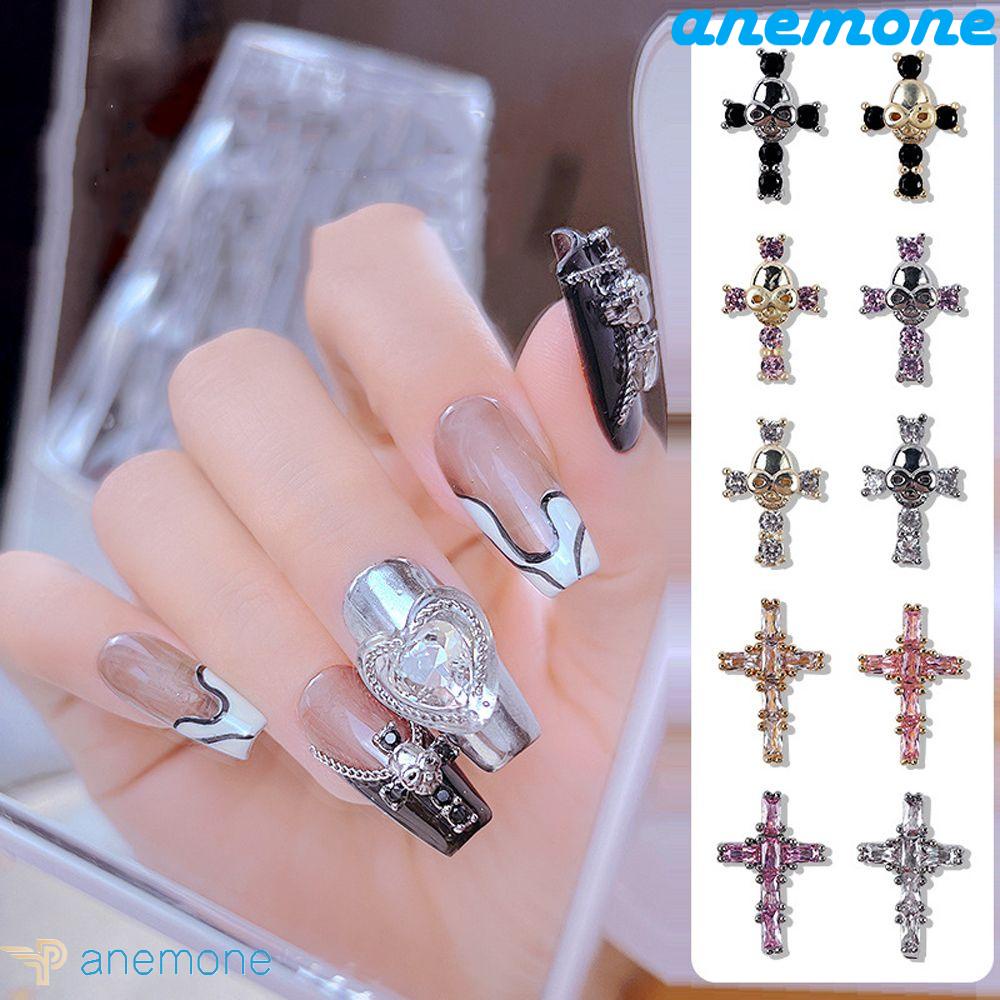 Phụ Kiện Trang Trí Móng Tay Hình Trái Tim Lấp Lánh Sang Trọng DIY