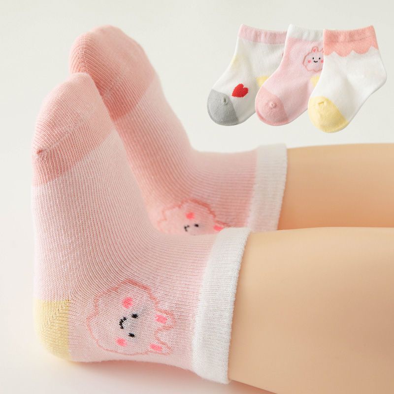 Vớ Cotton Mỏng Phối Lưới Thoáng Khí Thời Trang Xuân Hè 2023 Cho Bé