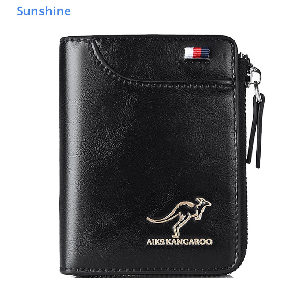 Ví Đựng Thẻ Nhiều Ngăn Có Khóa Kéo Họa Tiết Kangaroo Dễ Thương