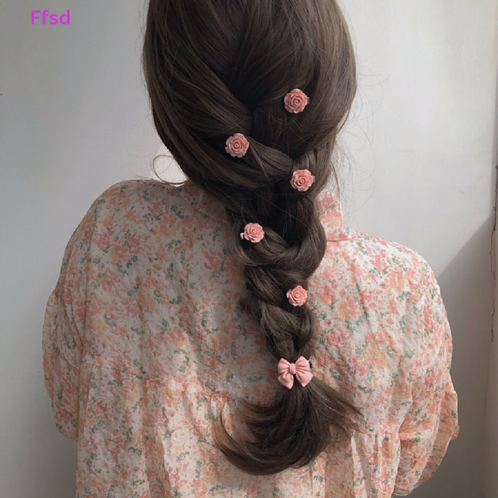 {Ffsd} Set 5 Kẹp Tóc Nơ Nhỏ Xinh Xắn Mới Cho Bé Gái * Bán Chạy