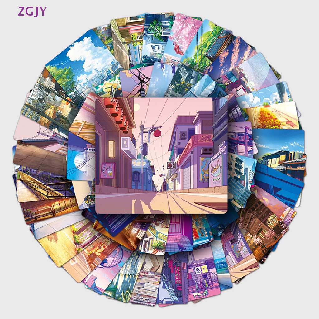 Set 50 Nhãn Dán Trang Trí Hình Phong Cảnh Đường Phố Graffiti Mới