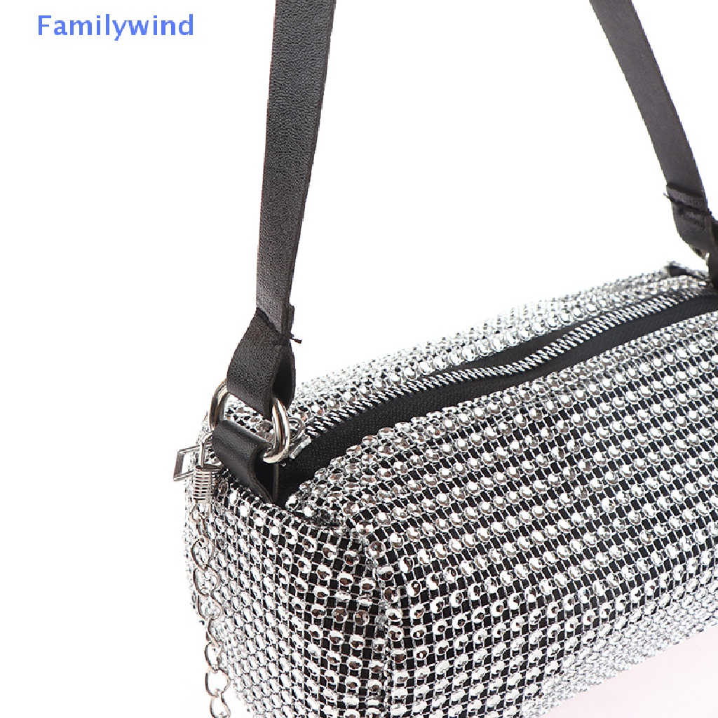 Túi Đeo Chéo Đính Đá Lấp Lánh Thời Trang Cho Nữ