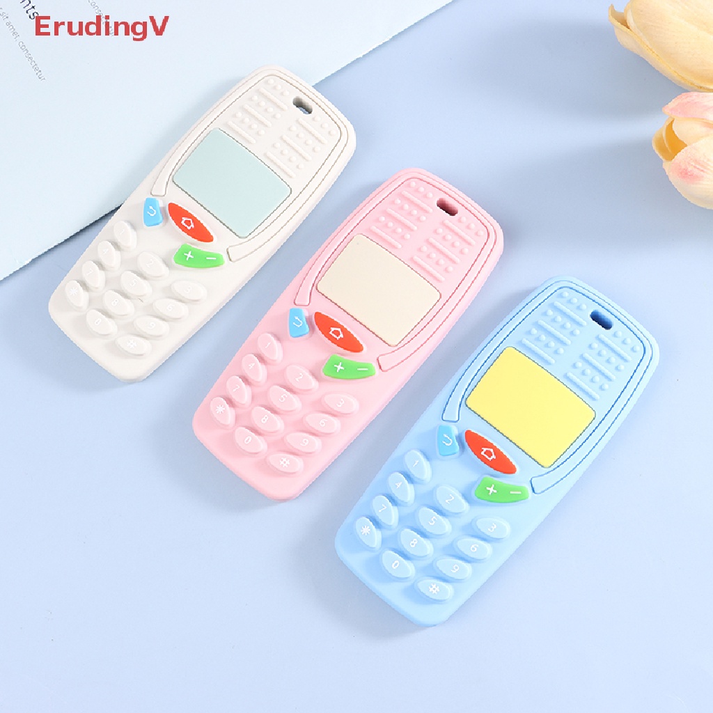 Đồ Chơi Nhai Gặm Hình TV Bằng Silicone Có Điều Khiển Từ Xa Cho Bé Gái