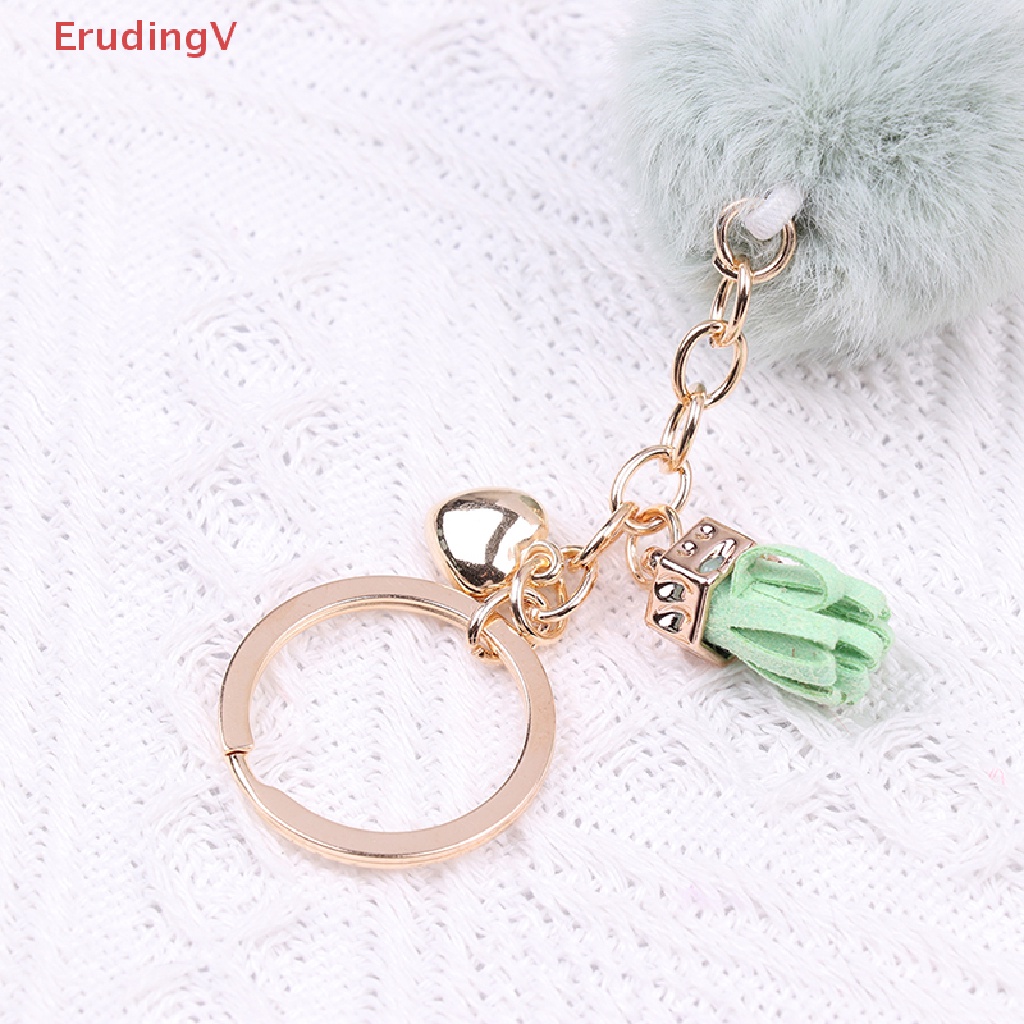 [ErudingV] 1 Móc Khóa Bóng Lông Hình Cây Kem Dành Cho Nữ [Mới]