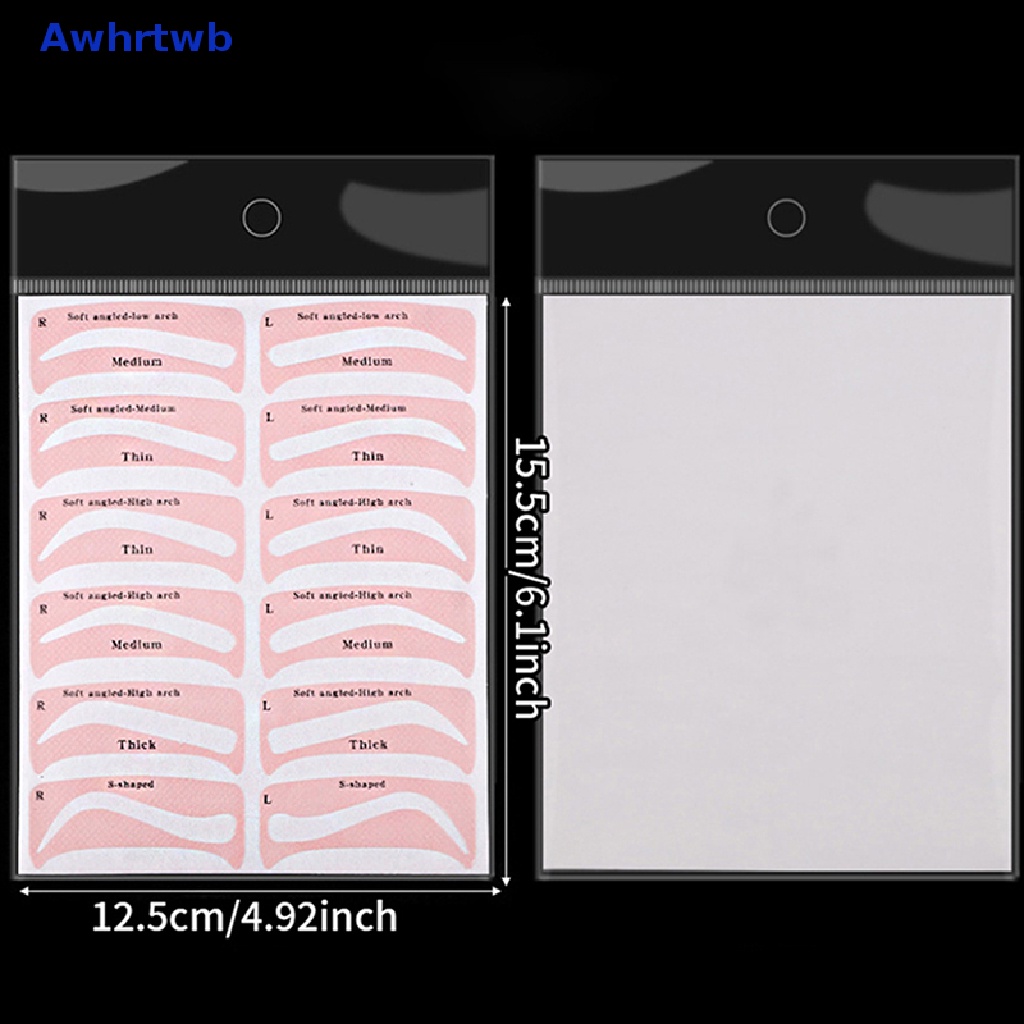 Set 24 Cặp Khuôn Hỗ Trợ Vẽ Lông Mày Tiện Dụng Mới