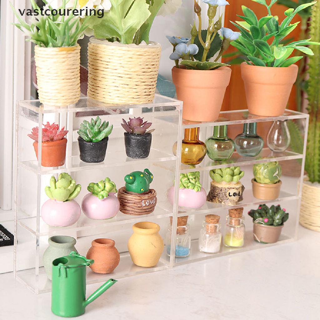 1 Kệ Đựng Đồ Nhiều Tầng Dùng Trang Trí Nhà Búp Bê 1: 12