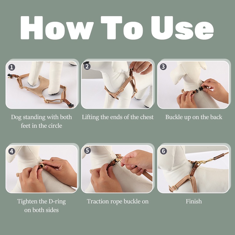 HamshMoc Dây Dắt Thú Cưng Đi Dạo Mềm Mại Bền Bỉ Đa Năng Có Thể Điều Chỉnh Được