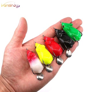 Mồi câu cá giả hình ếch chuột mềm 5cm / 9.5g