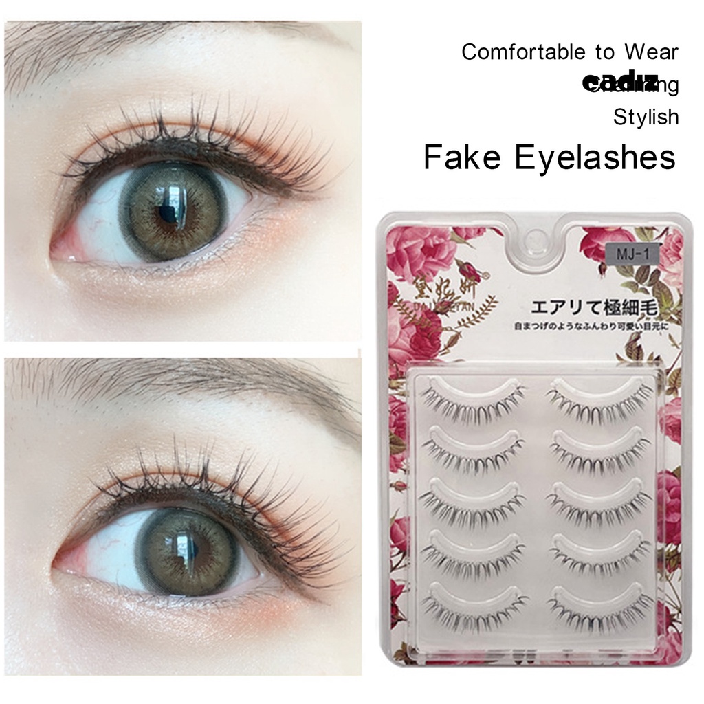Hộp 5 Cặp Lông Mi Giả 3D Mềm Mại Thoải Mái Dễ Sử Dụng
