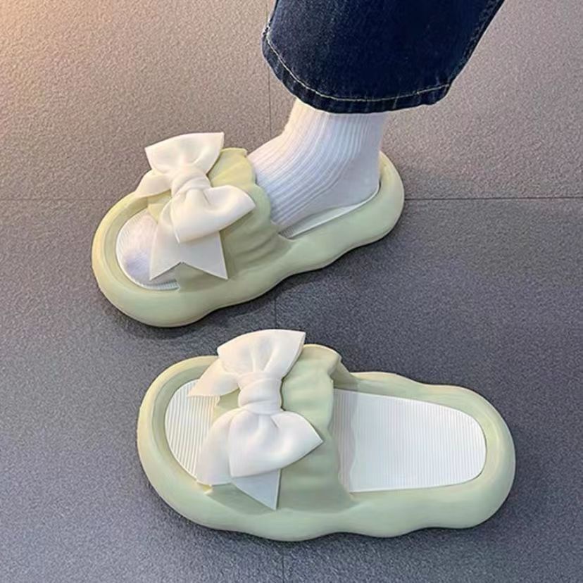 Dép sandal đế mềm dày 、bên ngoài dễ thương nơ 、mùa hè dành cho nữ AA6169