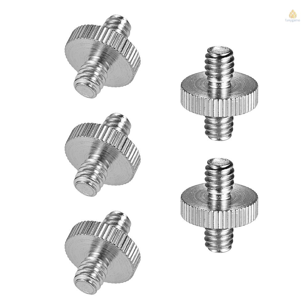 Set 5 Ốc Chuyển Đổi Đầu Đực 1 / 4 &quot;- 20 Sang Đầu Đực 1 / 4&quot; - 20 Chuyên Dụng Cho Tripod Monopod