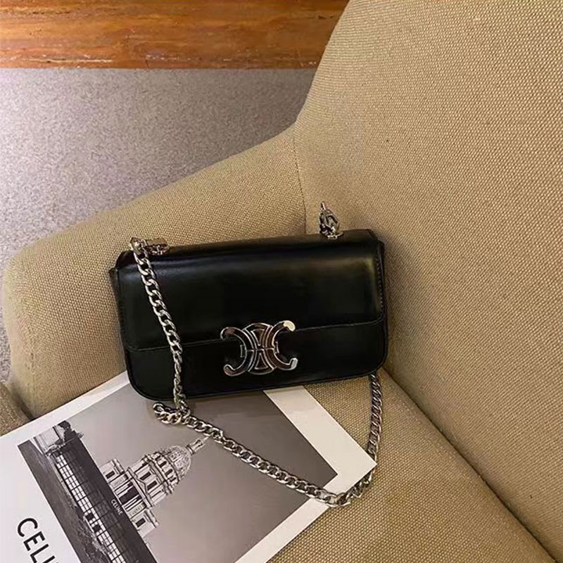 Túi Da PU Đeo Chéo Màu Trơn Thời Trang Hàn Quốc Cho Nữ