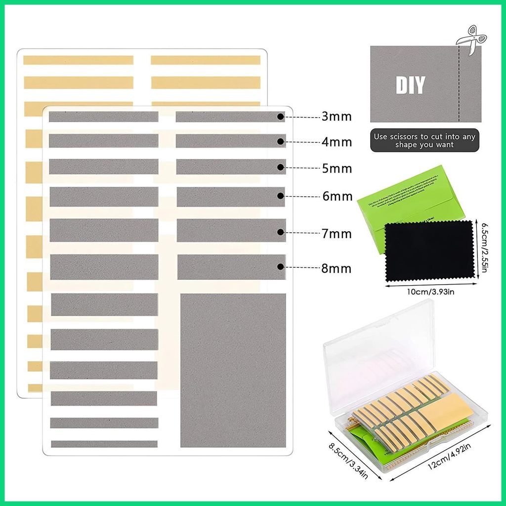 Bộ 47 Vòng Đệm Trong Suốt Điều Chỉnh Kích Thước Nhẫn jiwvn