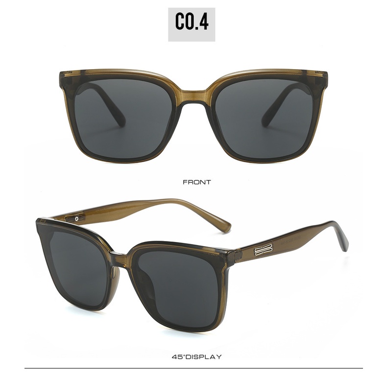 Kính Mát Gọng Vuông Kim Loại Phong Cách Retro Hàn Quốc