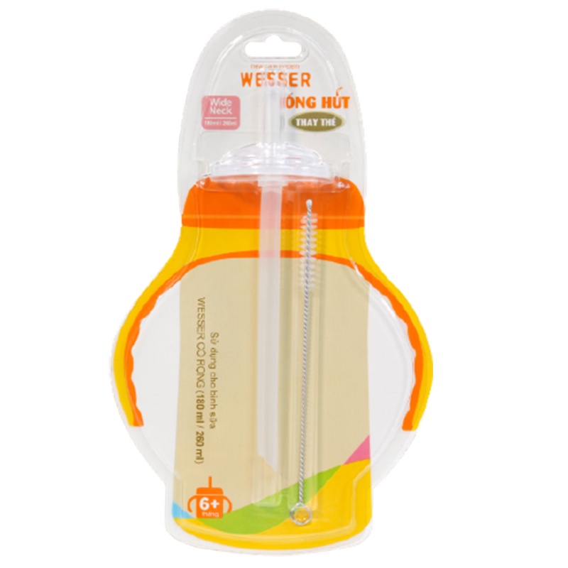 Ống hút thay thế bình Wesser cổ rộng 260ml