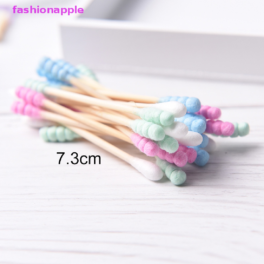 Bộ 100 Tăm Bông Cotton Hai Đầu Màu Sắc Kẹo Ngọt