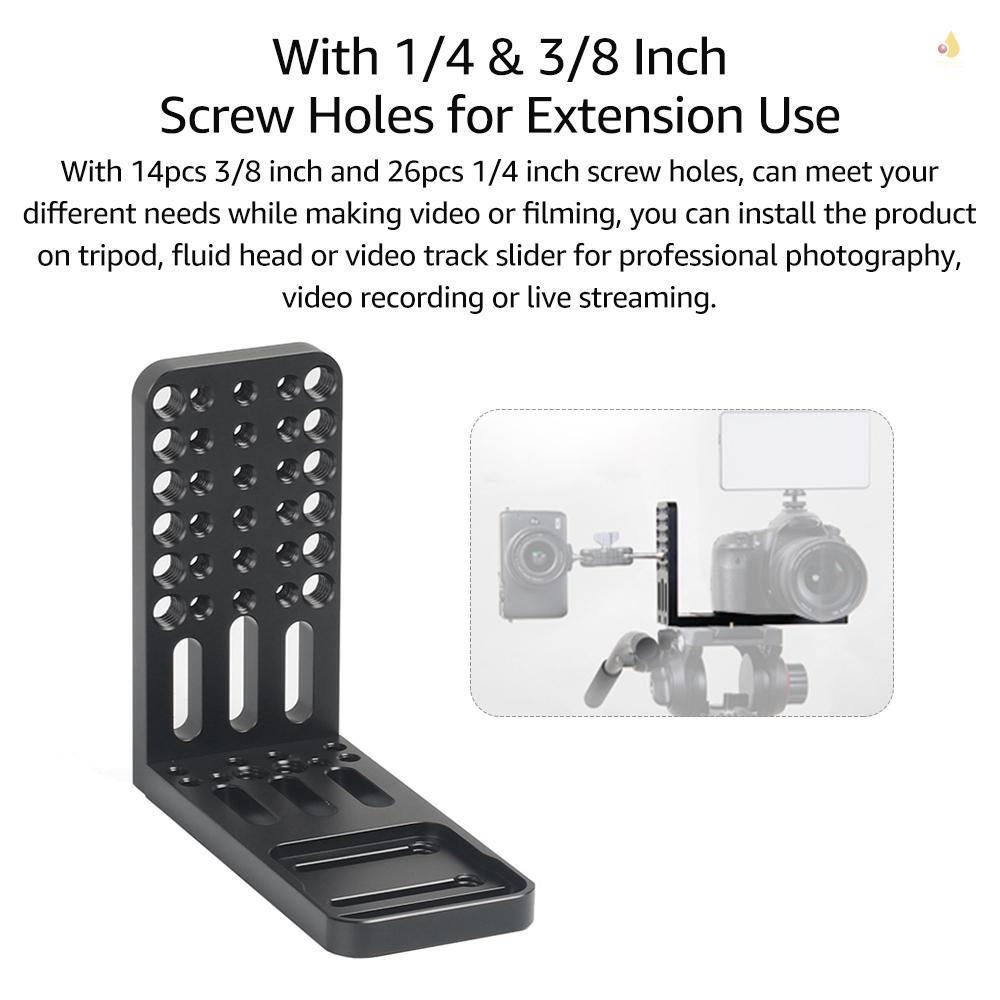 Giá Đỡ Hợp Kim Nhôm Tháo Lắp Nhanh Hình Chữ L Thông Dụng Cho Máy Quay Video 4K DSLR ILDC 3 / 8 1 / 4 Inch