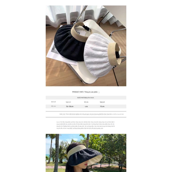 Mũ Rộng Vành Chống Nắng Thời Trang Mùa Hè Tiện Dụng Khi Đi Xe Đạp