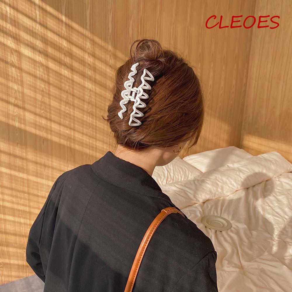 Kẹp Tóc Càng Cua Họa Tiết Hình Học Rỗng Phong Cách Âu Mỹ Cho Nữ