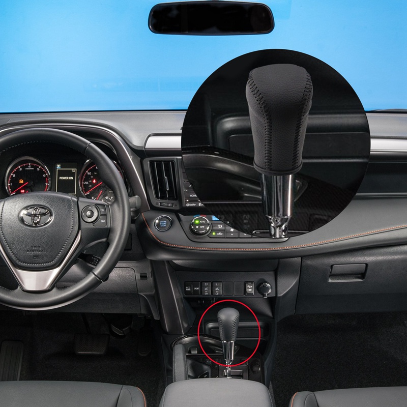 Bọc Cần Số Xe Hơi Bằng Da Thêu Tay DIY Cho Toyota Corolla Rav4 Rav 4 2014-2019