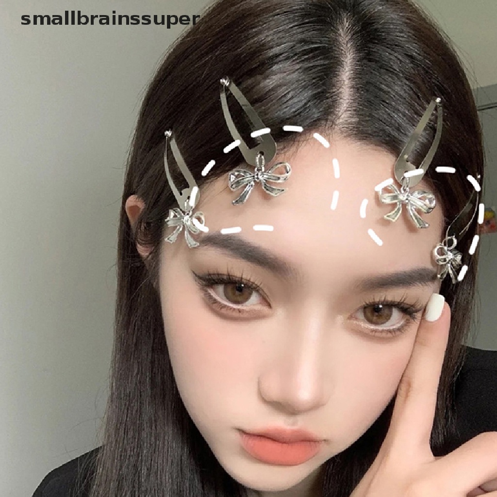 1 Kẹp Tóc Kim Loại Đính Nơ / Trái Tim Thời Trang Cho Nữ