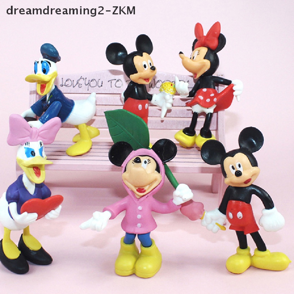 Set 6 Mô Hình Nhân Vật Hoạt Hình Trang Trí Bánh Kem