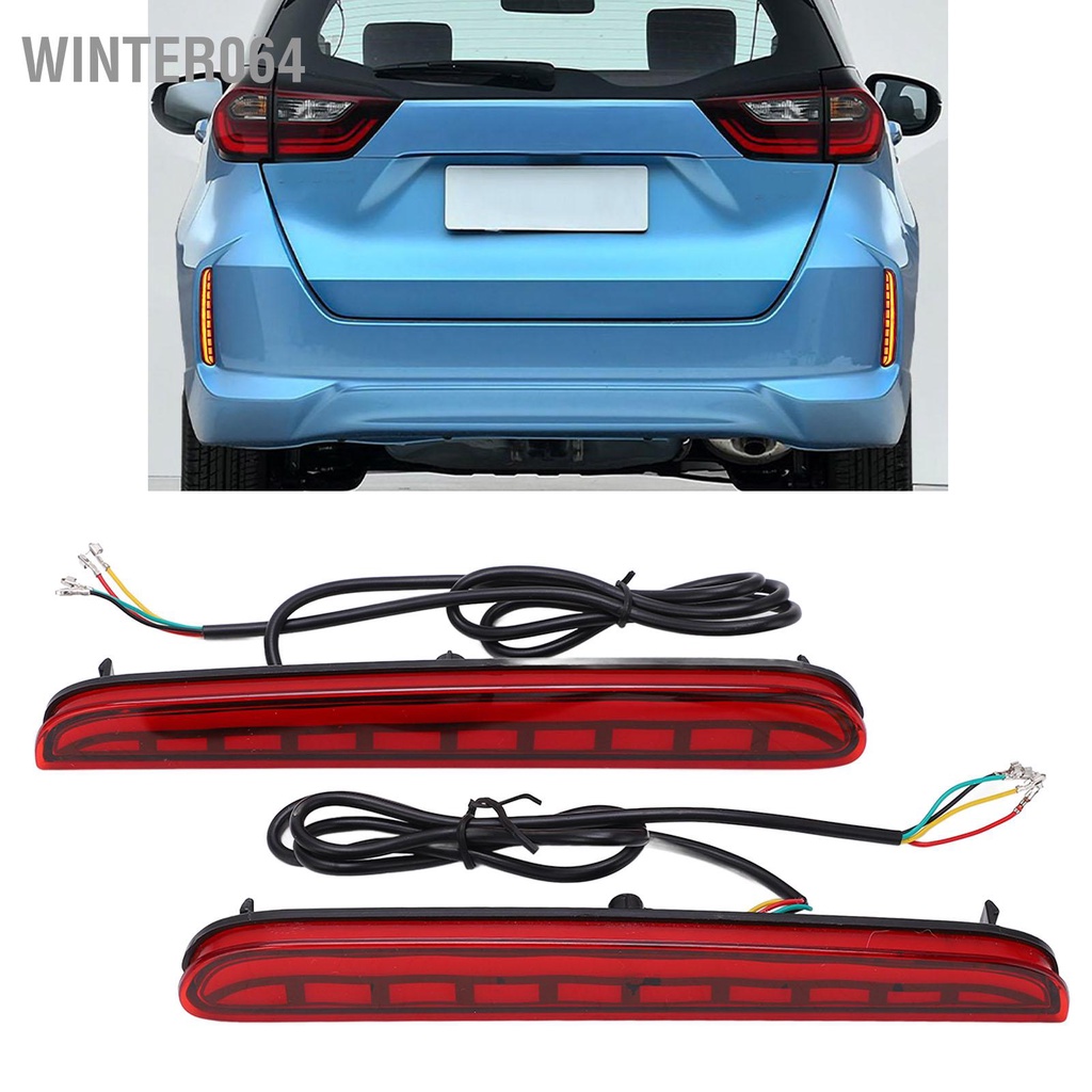 Winter064 Đèn LED cản sau báo rẽ động màu đỏ IP67 Thay thế chống nước cho Fit 2020