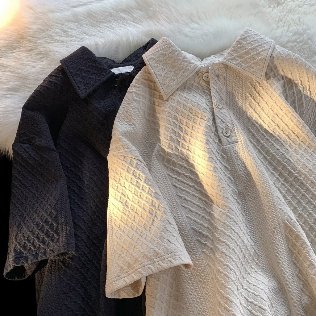 Áo Thun POLO Tay Lửng Phong Cách Harajuku Thời Trang Mùa Hè 2023