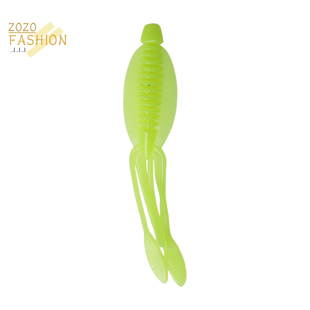 Bộ 10 Mồi Câu Cá Hình Bạch Tuộc Mềm Nhiều Màu Sắc