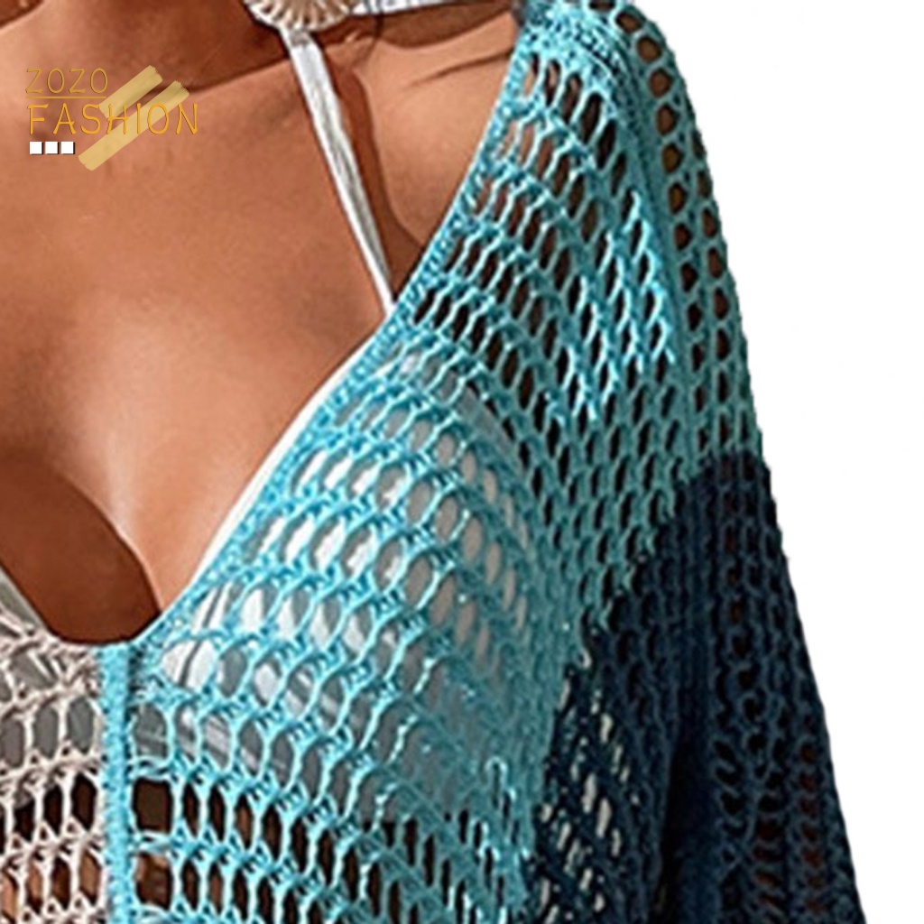 Áo Khoác Ngoài Bikini Tay Lỡ Phối Tua Rua Quyến Rũ Cho Nữ