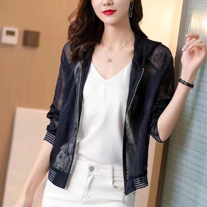 Áo Khoác Cardigan Chiffon Mỏng Tay Dài Chống Nắng Màu Sắc Trơn Dành Cho Nữ