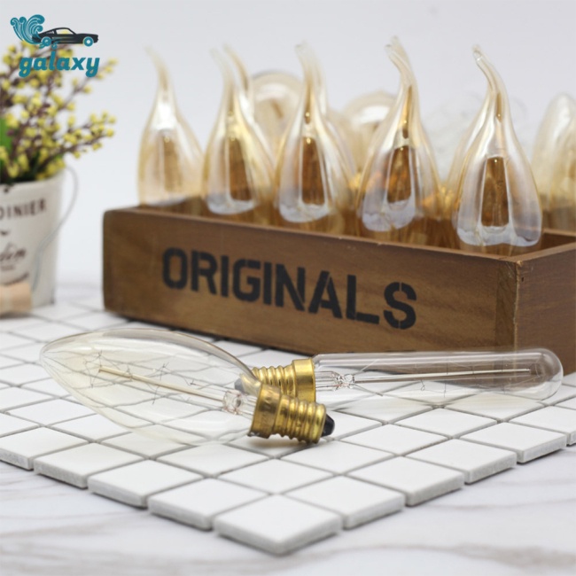 Galaxy Bóng Đèn Dây Tóc E14 Màu Vàng Ấm Áp Phong Cách Retro