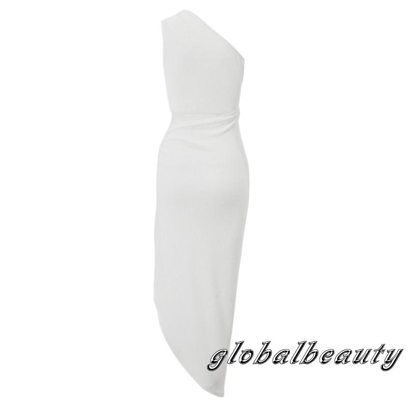 Gb-đầm Dài Ôm Dáng Màu Trơn Hở Vai Không Tay Xẻ Tà Giả Hai Mảnh Thời Trang Mùa Hè Cho Nữ