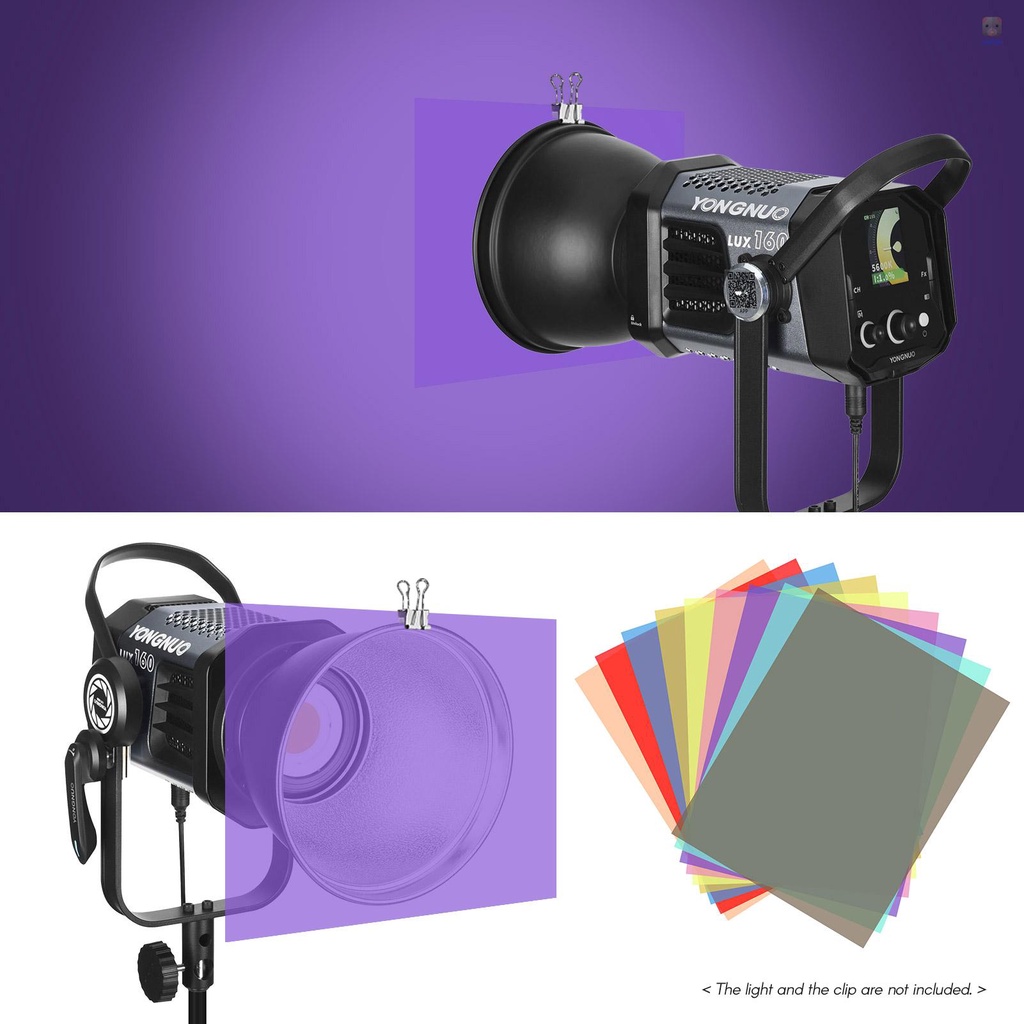 Set 9 Tấm Lọc Ánh Sáng Trong Suốt 30 * 21cm / 12 * 8.3in Bằng Nhựa 2 Màu Andoer