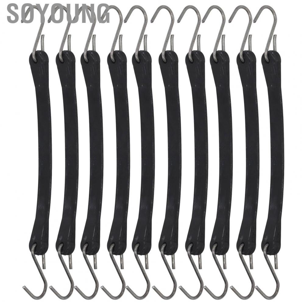 Soyoung Motorcycle Tie Downs  Trailer Tarp Straps Break Resistant 10in Rubber  for Camper