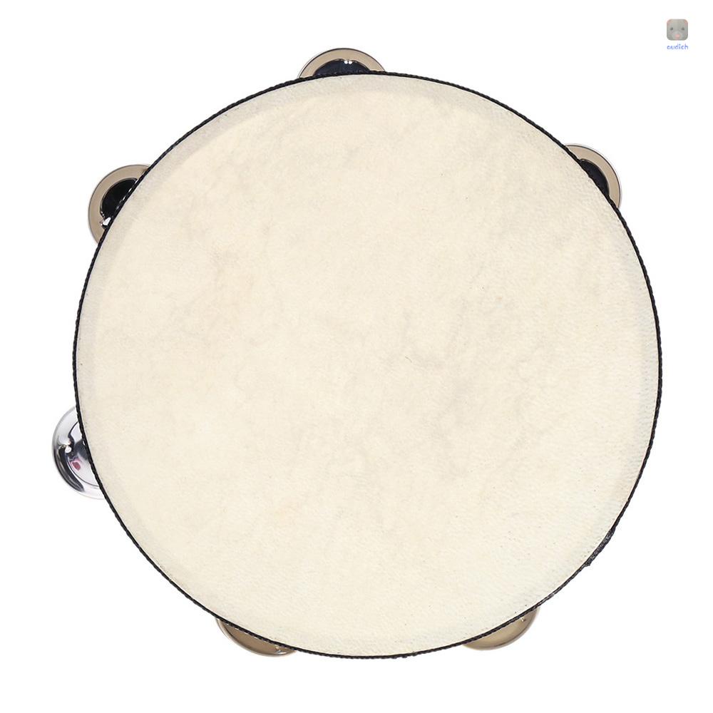 Trống Lục Lạc Cầm Tay 8 Inch Bằng Kim Loại Đồ Chơi Âm Nhạc Cho Trẻ Em