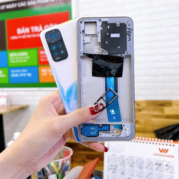 Bộ vỏ Xiaomi Redmi Note 11 4G zin mấu máy chuẩn  hàng như hình.