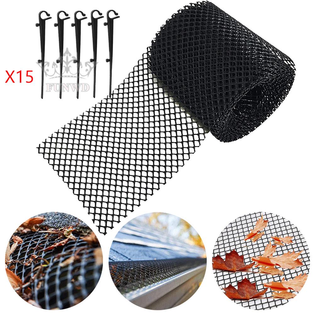 Tấm Lưới Bảo Vệ Chống Tắc Nghẽn Bằng Nhựa Kèm 15 Kẹp Cố Định