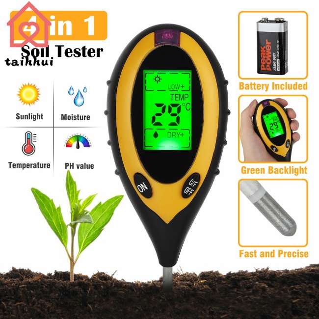 Máy Đo Độ Ẩm Chính Xác Nước Đa Năng 4 Trong 1 Có Màn Hình Lcd