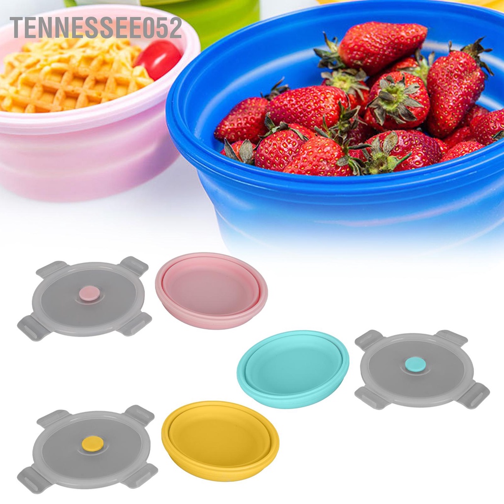 Tennessee052 Ốp Chó Bát Silicone Cấp Thực Phẩm Di Động Lớn Cho Du Lịch Ngoài Trời Đi Bộ Cắm Trại 500Ml